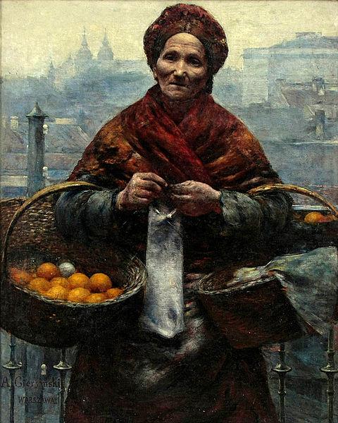Aleksander Gierymski Jewish woman selling oranges china oil painting image